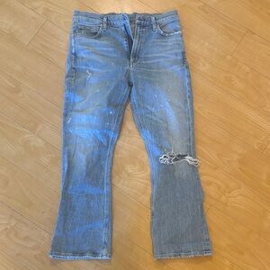 Citizens Of Humanity Light Blue Distressed Flare Jeans
